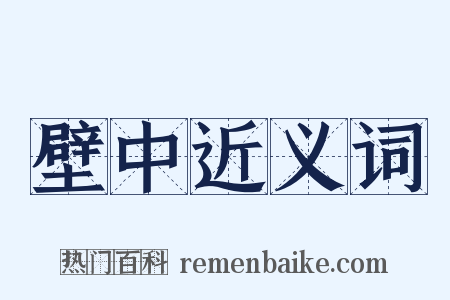 壁中近义词是什么意思的图片
